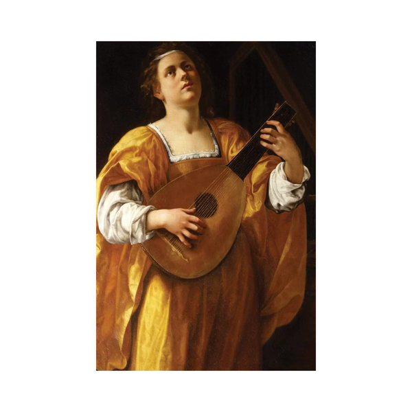 Rosalind Wheeler Saint Cecilia, 1620 by Wrapped Canvas Painting